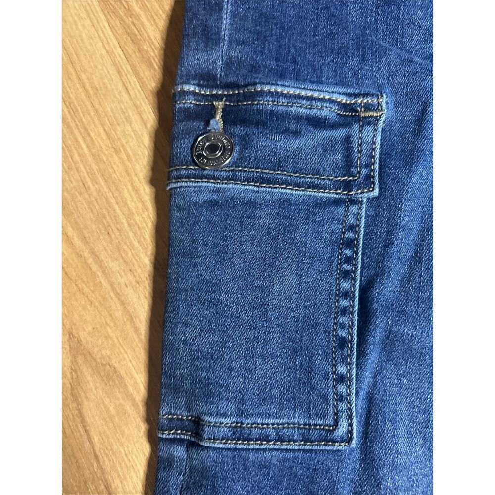 Juicy Couture Laguna denim cargo jogger pants Distressed Utility Y2K Style Sz 29 - Picture 5 of 14